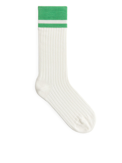Sporty Cotton Socks - White