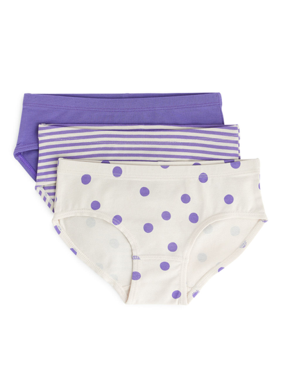 Cotton Jersey Briefs - Purple