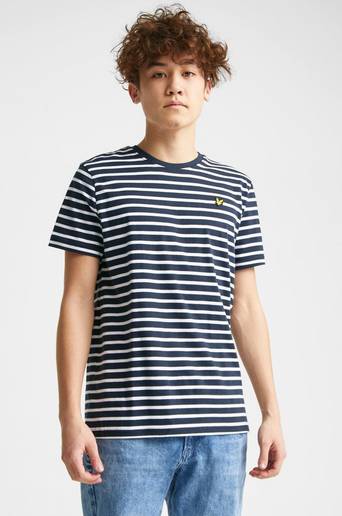 Lyle & Scott T-Shirt Breton T Shirt Blå