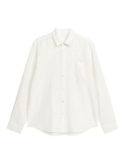 Regular-Fit Linen Shirt - White