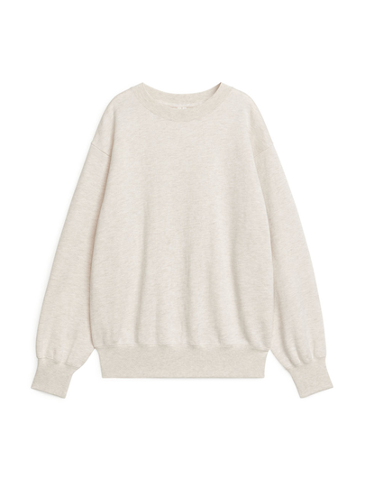 Soft Oversized Sweatshirt - Beige