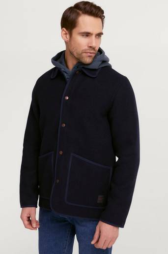Nudie Jeans Overshirt Fred Cloth Jacket Blå