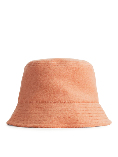 Cotton Towelling Bucket Hat - Orange