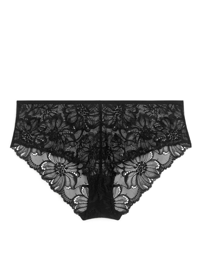 Lace Hipsters - Black