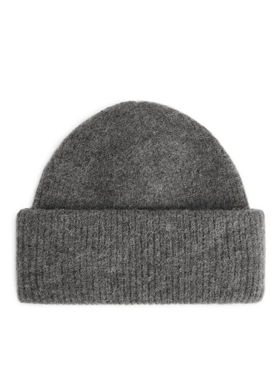 Alpaca Merino Beanie - Grey