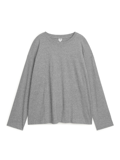 Oversized Pima Cotton T-shirt - Grey
