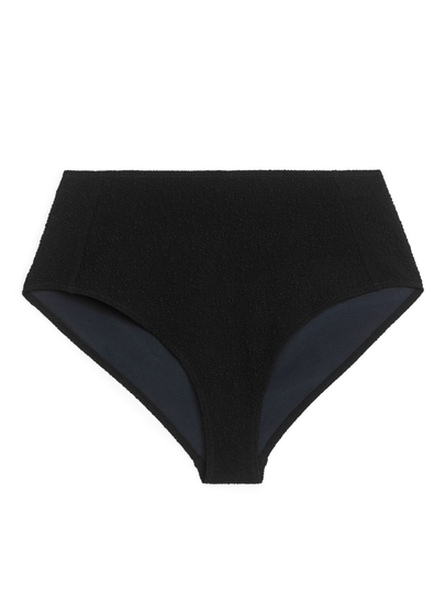 Textured Bikini Briefs - Black