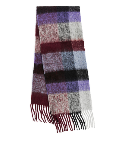 Wool Blend Scarf - Red