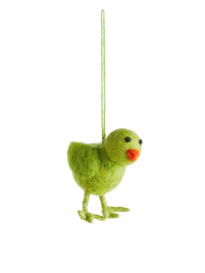 Felt So Good Chick Hanging Ornament - Green
