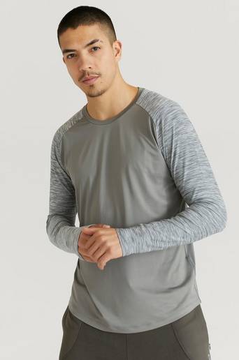 Studio Total Athleisure Tröja Raglan Melange Long Sleeve Grå