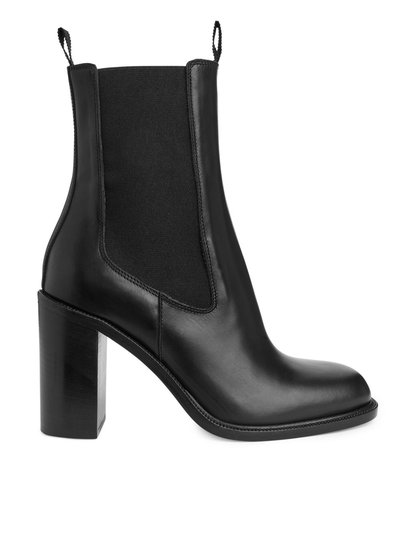 High-Heel Chelsea Boots - Black
