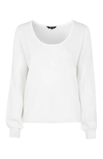 Happy Holly Finstickad jumper Pembe Vit