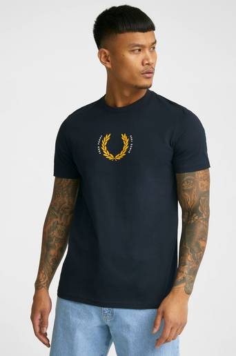 Fred Perry T-Shirt Laurel Wreath Tee Blå
