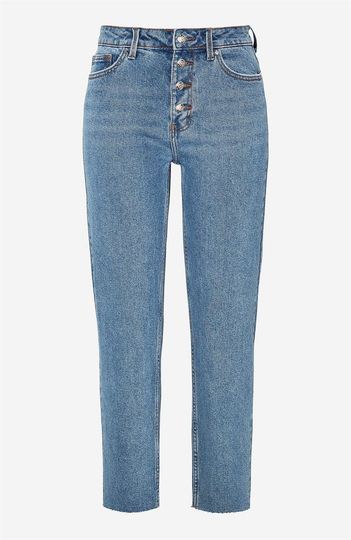 Bekväma jeans med hög midja Emily Button