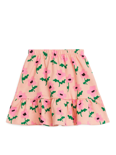 Jersey Frill Skirt - Orange