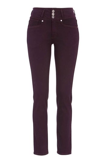 Cellbes Raka jeans med hög midja Jenny Plommon