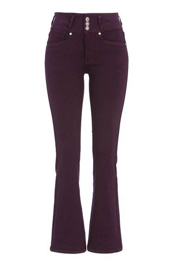 Cellbes Bootcut jeans med hög midja Jennifer Plommon