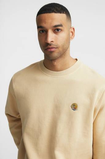 Nudie Jeans Sweatshirt Lasse Sunset Beige