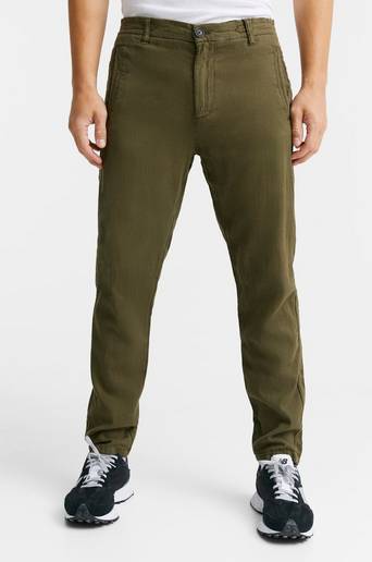 GABBA Byxor Monza Broke Linen Pant Grön