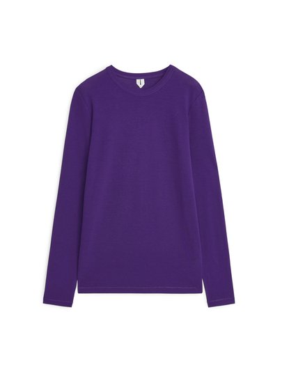 Ice Crepe Long-Sleeve - Purple