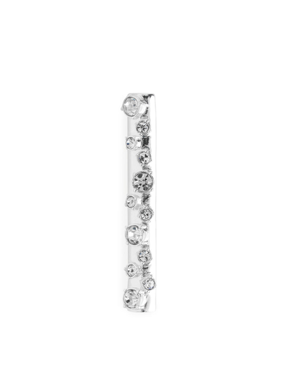 Rhinestone Hair Clip - Silver