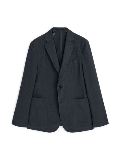 Casual Blazer Wool Linen - Grey