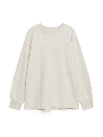 Lyocell Blend Sweatshirt - Beige