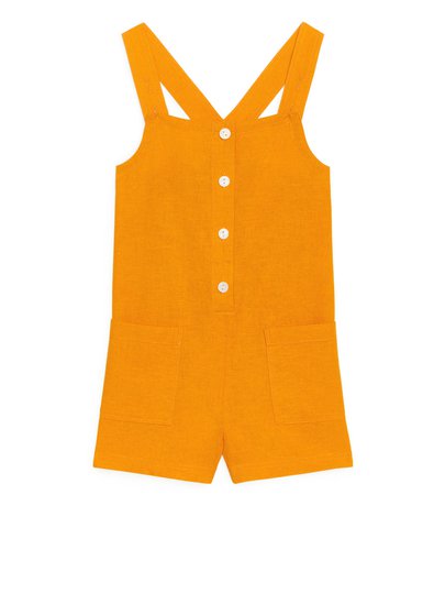 Buttoned Jumpsuit - Yellow