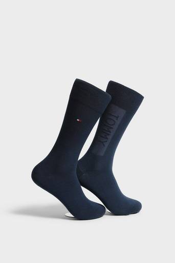 Tommy Hilfiger Strumpor TH Men Sock 2P Logo Block 2-pack Blå