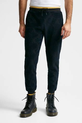 SIKSILK Mjukisbyxor Devore Velvet Joggers Svart
