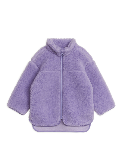 Relaxed Pile Jacket - Purple