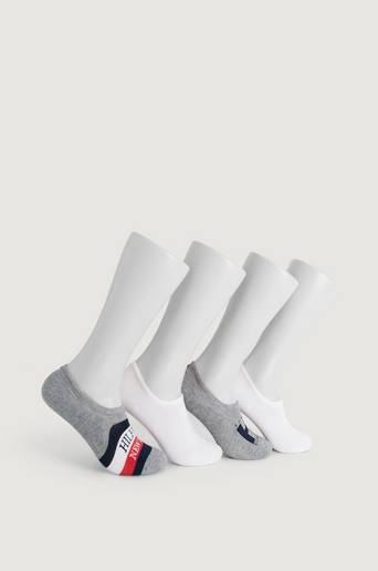 Tommy Hilfiger Ankelstrumpor TH Men Footie 4p Giftbox 4-pack Grå