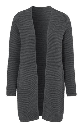 Cellbes Lång cardigan med fickor Antracitgråmelange