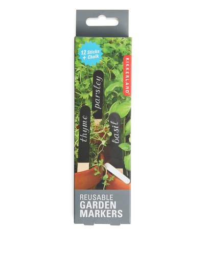 Kikkerland Reusable Garden Markers - Black