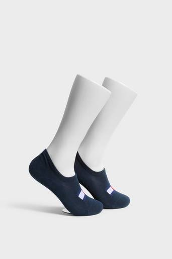 Tommy Hilfiger 2-Pack Strumpor TH Footie High Cut 2P Flag Blå