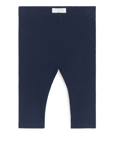 Ribbed Leggings - Blue