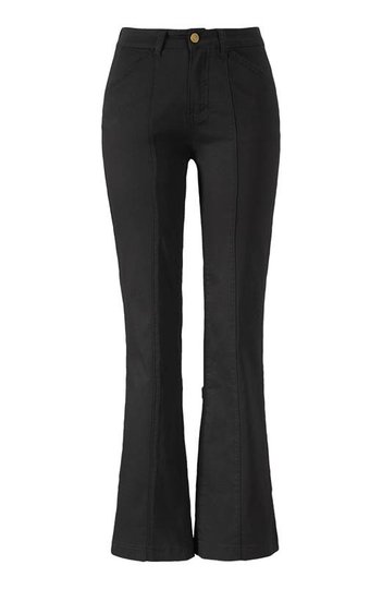 Cellbes Bootcutjeans med dekorsömmar Svart