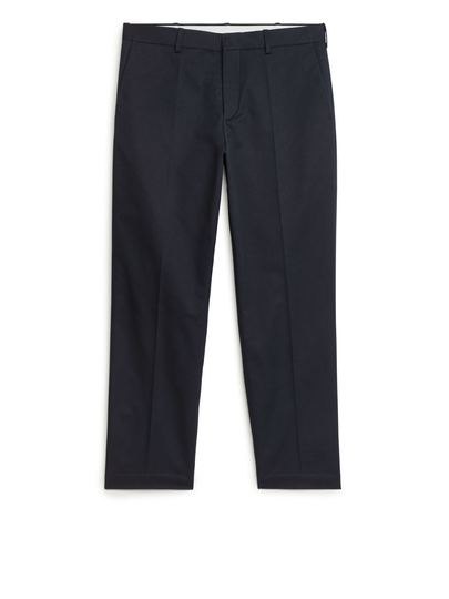 Pressed Regular-Fit Trousers - Blue