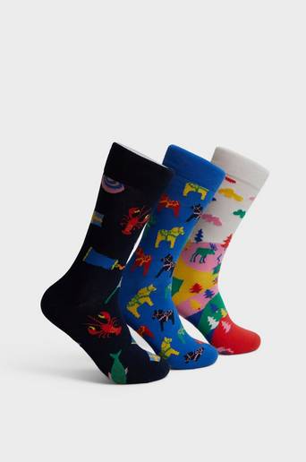 Happy Socks Strumpor 3-pack So Swedish Socks Gift Set Multi
