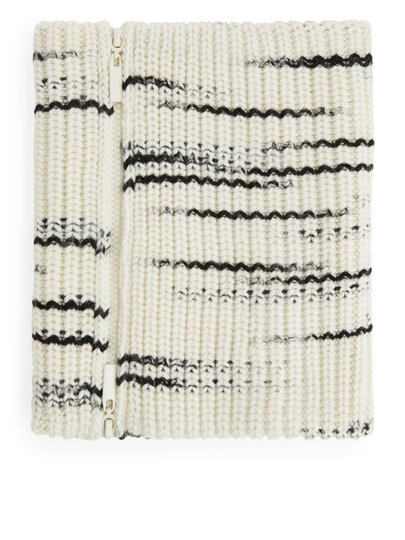 Chunky Zip Collar - White