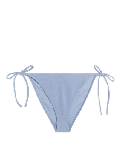 Towelling Bikini Bottoms - Blue