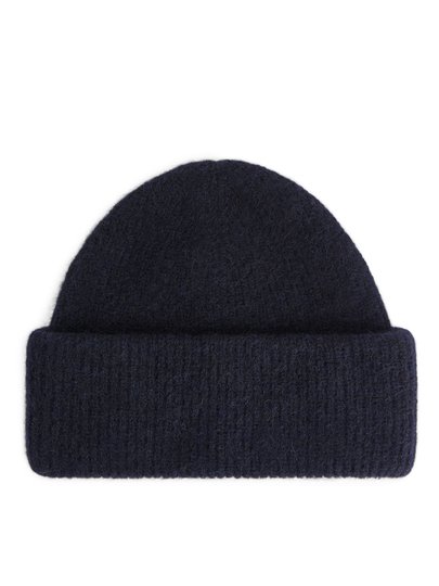 Alpaca Merino Beanie - Black