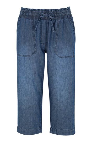 Cellbes Ledig capribyxa i denim Blå denim
