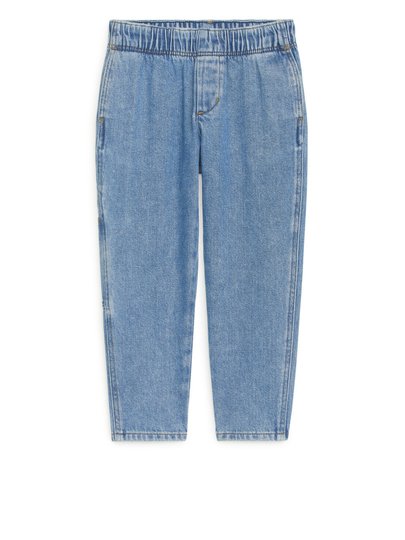 Tapered Denim Trousers - Blue
