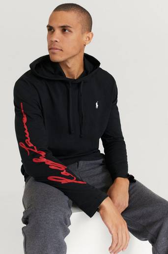 Polo Ralph Lauren Långärmad T-Shirt L/S Hooded T-shirt Svart