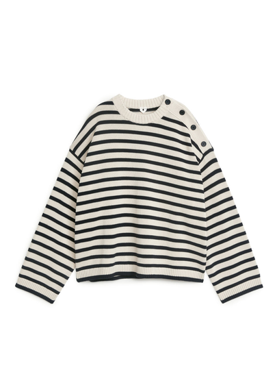 Oversized Cotton Jumper - Black