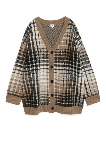 Oversized Wool Cardigan - Beige