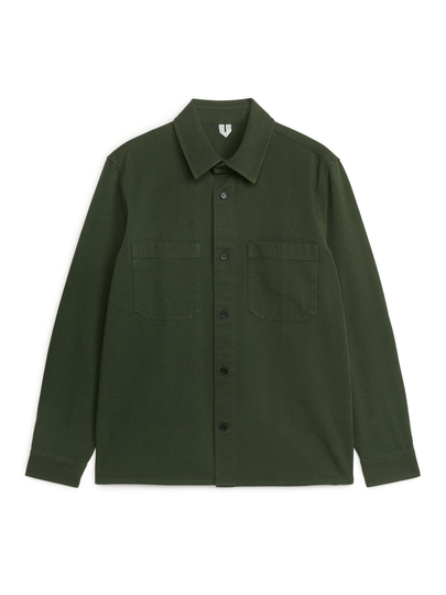 Cotton Twill Overshirt - Green