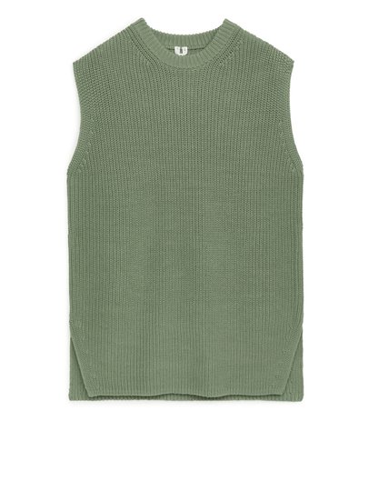 Knitted Vest - Green