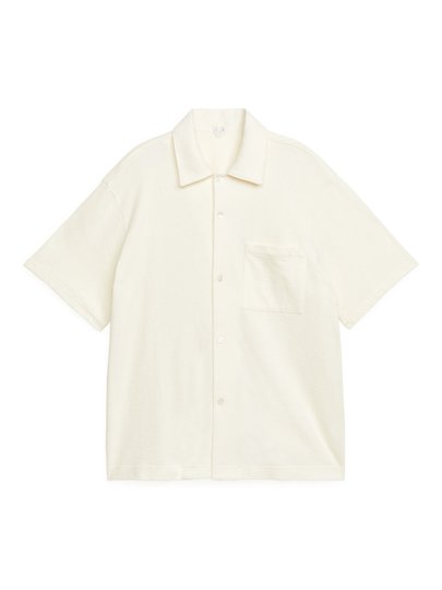 Bouclé Jersey Shirt - White